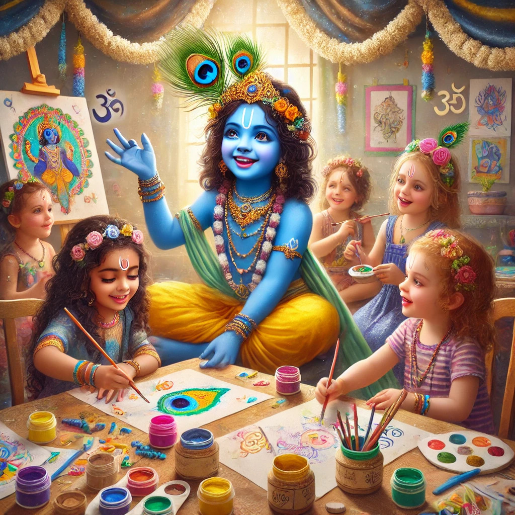 Children creating arts and crafts